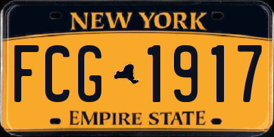 NY license plate FCG1917
