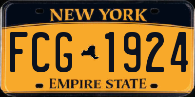 NY license plate FCG1924