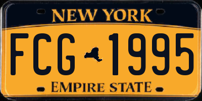 NY license plate FCG1995