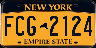 NY license plate FCG2124