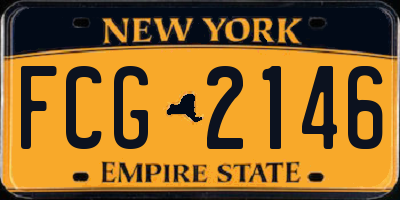 NY license plate FCG2146