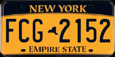 NY license plate FCG2152