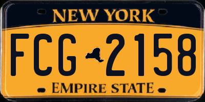 NY license plate FCG2158