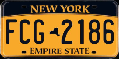 NY license plate FCG2186