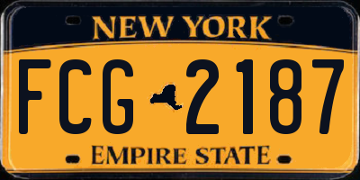 NY license plate FCG2187
