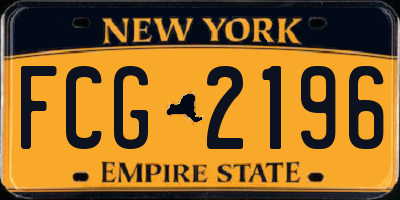 NY license plate FCG2196