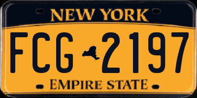 NY license plate FCG2197