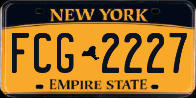 NY license plate FCG2227