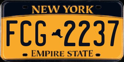 NY license plate FCG2237