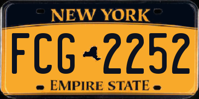 NY license plate FCG2252