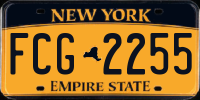 NY license plate FCG2255