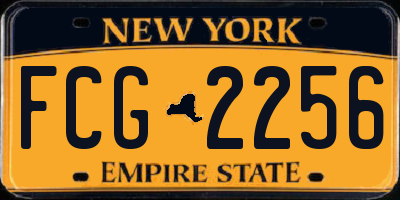 NY license plate FCG2256