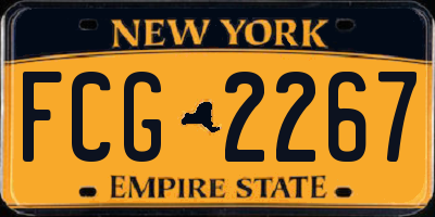 NY license plate FCG2267