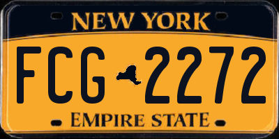 NY license plate FCG2272