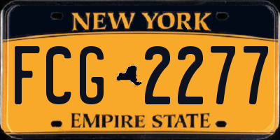 NY license plate FCG2277