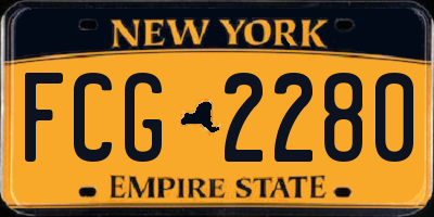 NY license plate FCG2280