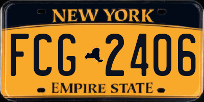 NY license plate FCG2406