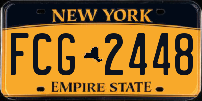 NY license plate FCG2448