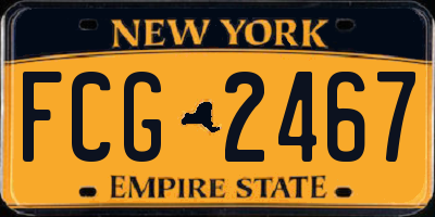 NY license plate FCG2467