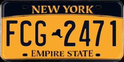 NY license plate FCG2471