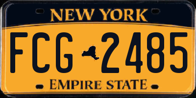 NY license plate FCG2485