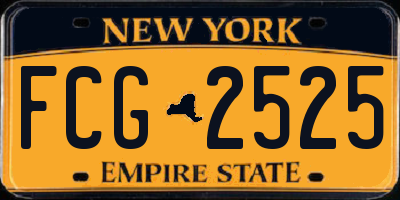 NY license plate FCG2525