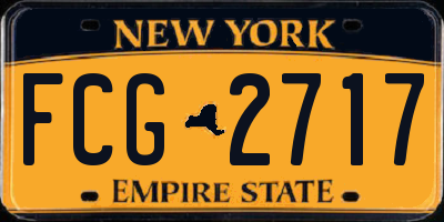 NY license plate FCG2717