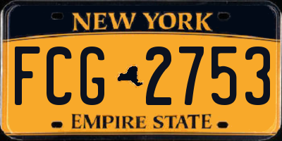 NY license plate FCG2753