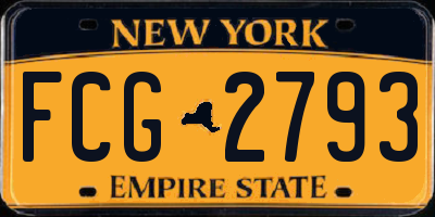 NY license plate FCG2793