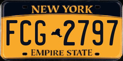 NY license plate FCG2797