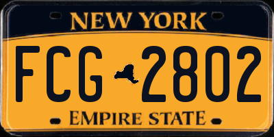 NY license plate FCG2802