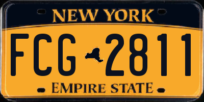 NY license plate FCG2811