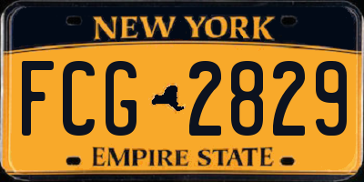 NY license plate FCG2829
