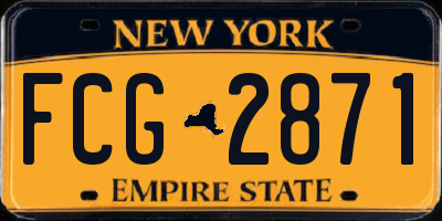 NY license plate FCG2871