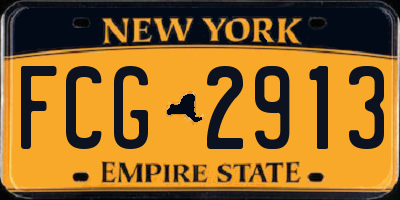 NY license plate FCG2913