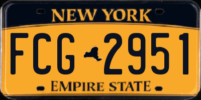 NY license plate FCG2951