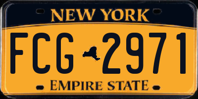 NY license plate FCG2971