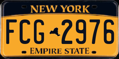 NY license plate FCG2976