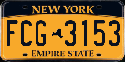 NY license plate FCG3153