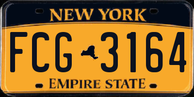 NY license plate FCG3164