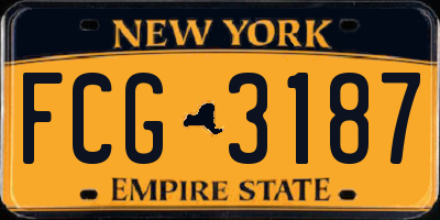 NY license plate FCG3187