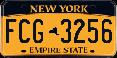 NY license plate FCG3256