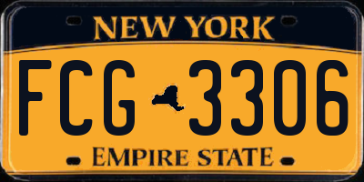 NY license plate FCG3306