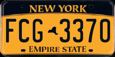 NY license plate FCG3370
