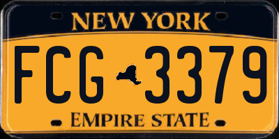 NY license plate FCG3379