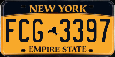 NY license plate FCG3397