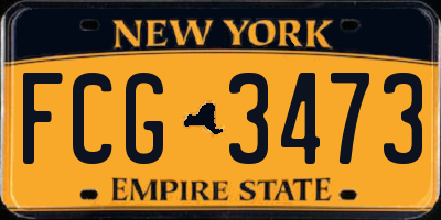 NY license plate FCG3473
