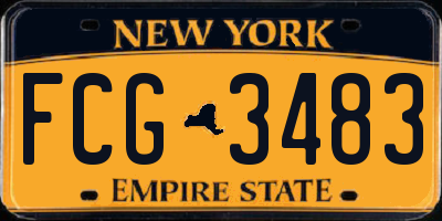 NY license plate FCG3483