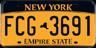 NY license plate FCG3691