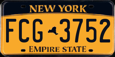 NY license plate FCG3752